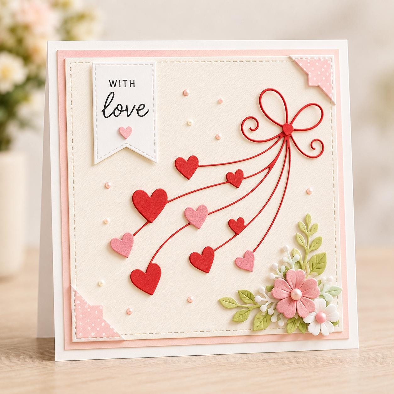 Heart Bow Metal Cutting Die, Bow Tie Stencil for Card Making