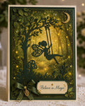 Fairy on Swing Metal Cutting Die for Cards and Scrapbooks
