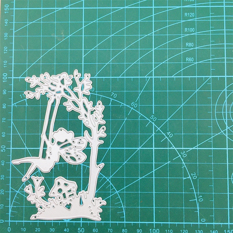 Fairy on Swing Metal Cutting Die for Cards and Scrapbooks