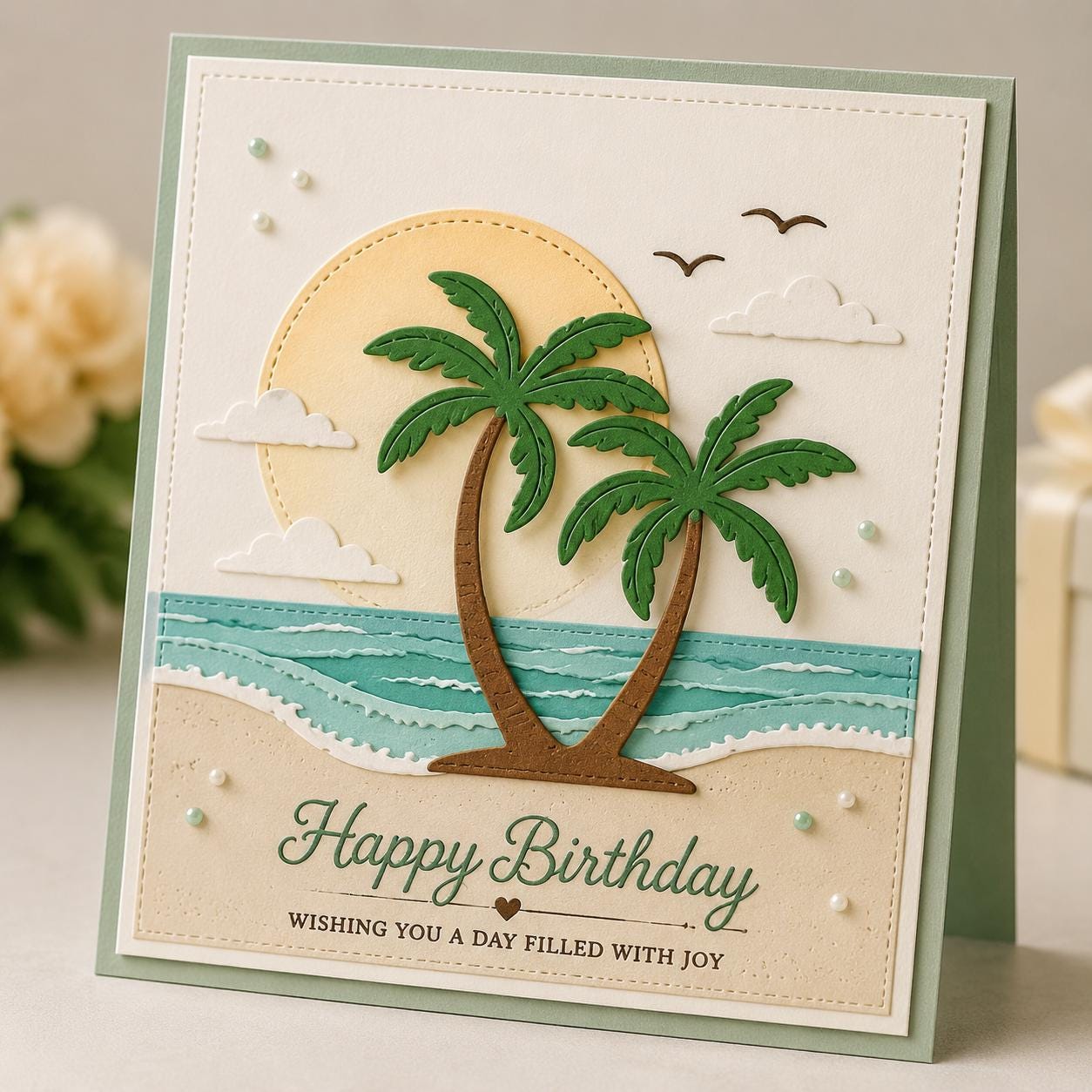 Palm Tree Metal Die Cut, DIY Scrapbooking