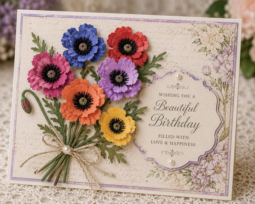 Flower Metal Cutting Die, Floral Stencil for Scrapbook Cards