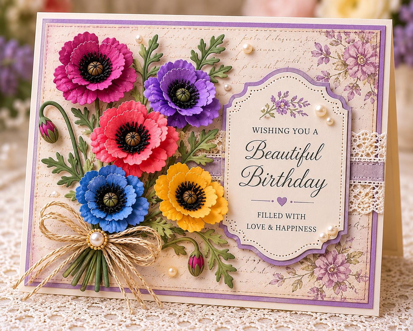Flower Metal Cutting Die, Floral Stencil for Scrapbook Cards