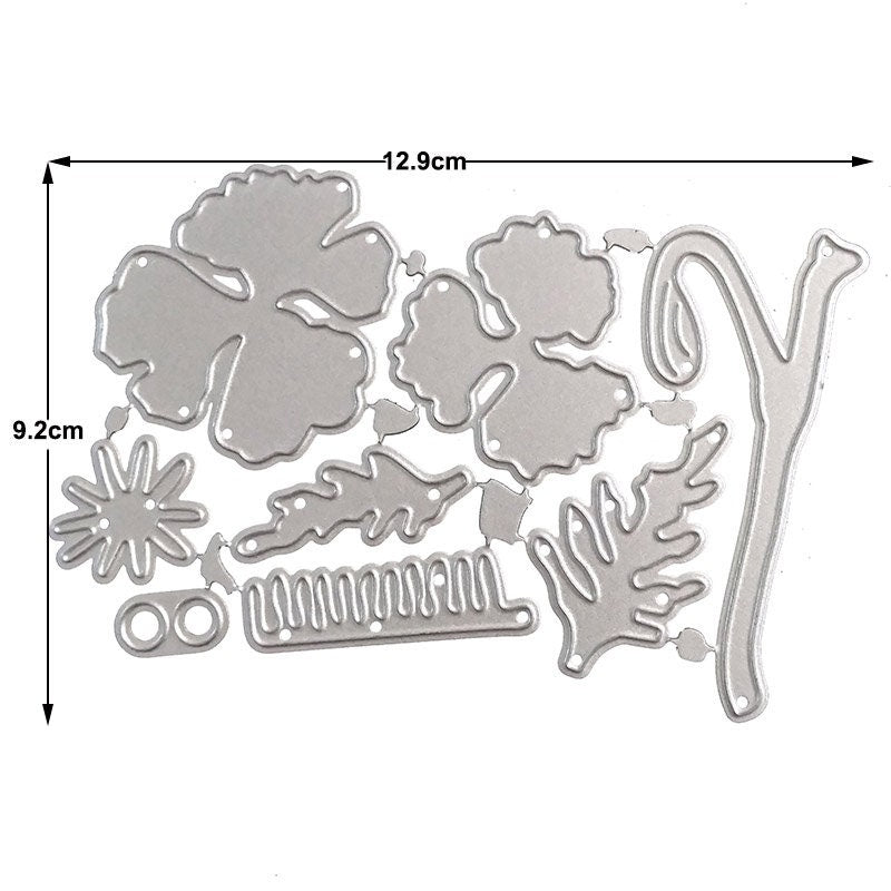 Flower Metal Cutting Die, Floral Stencil for Scrapbook Cards