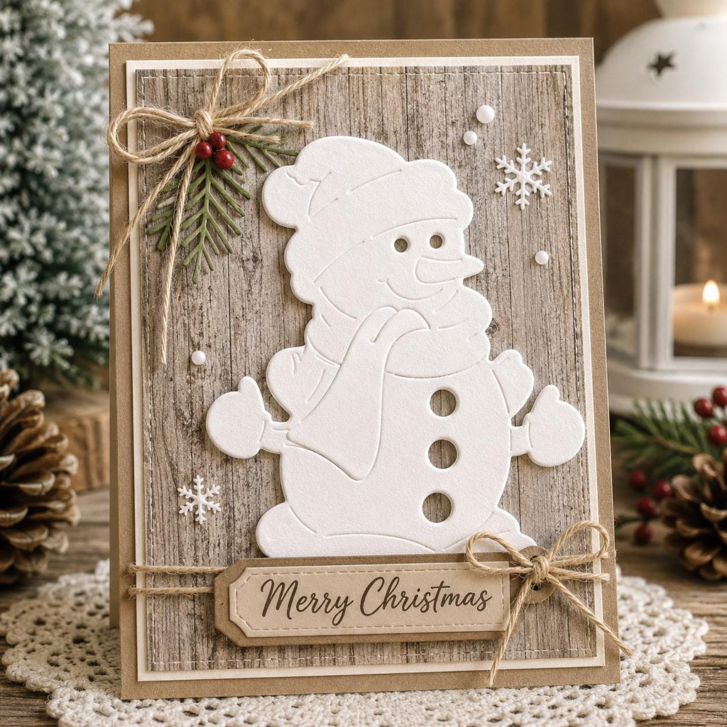 Snowman Metal Cutting Die, Christmas Stencil for Scrapbook Cards