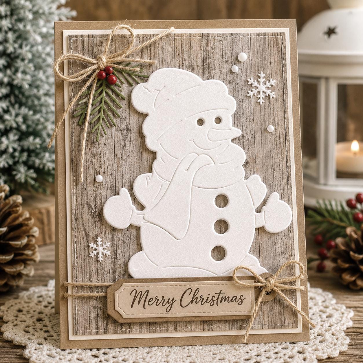Snowman Metal Cutting Die, Christmas Stencil for Scrapbook Cards