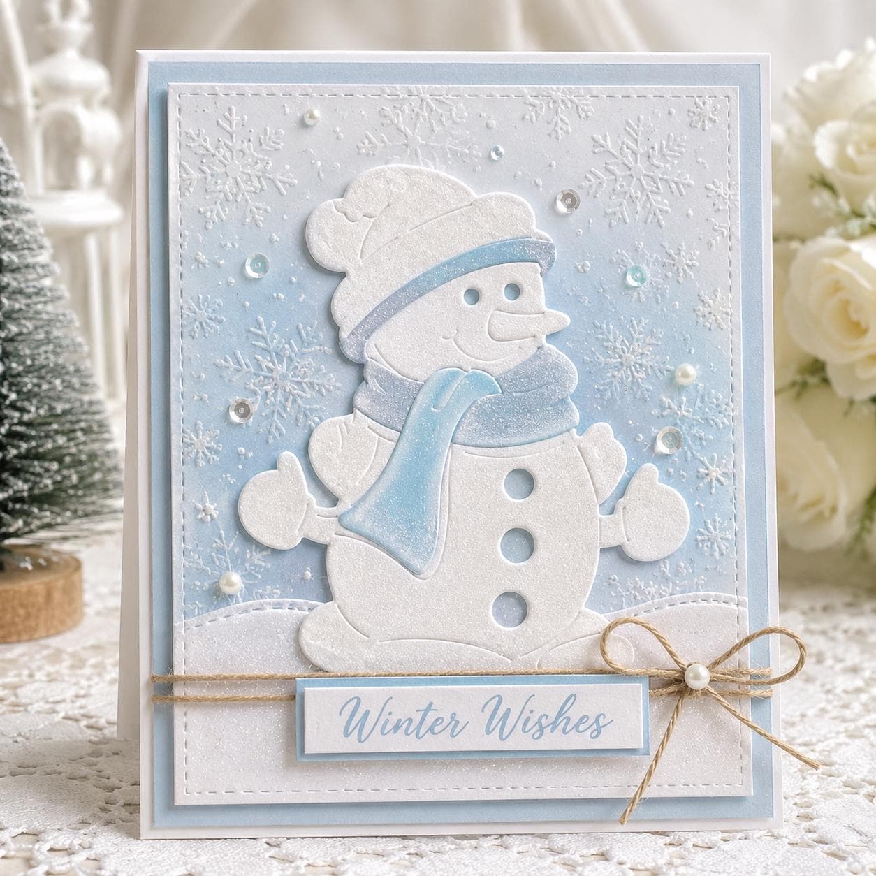 Snowman Metal Cutting Die, Christmas Stencil for Scrapbook Cards