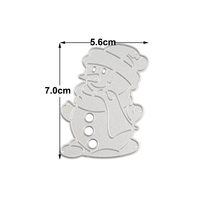 Snowman Metal Cutting Die, Christmas Stencil for Scrapbook Cards