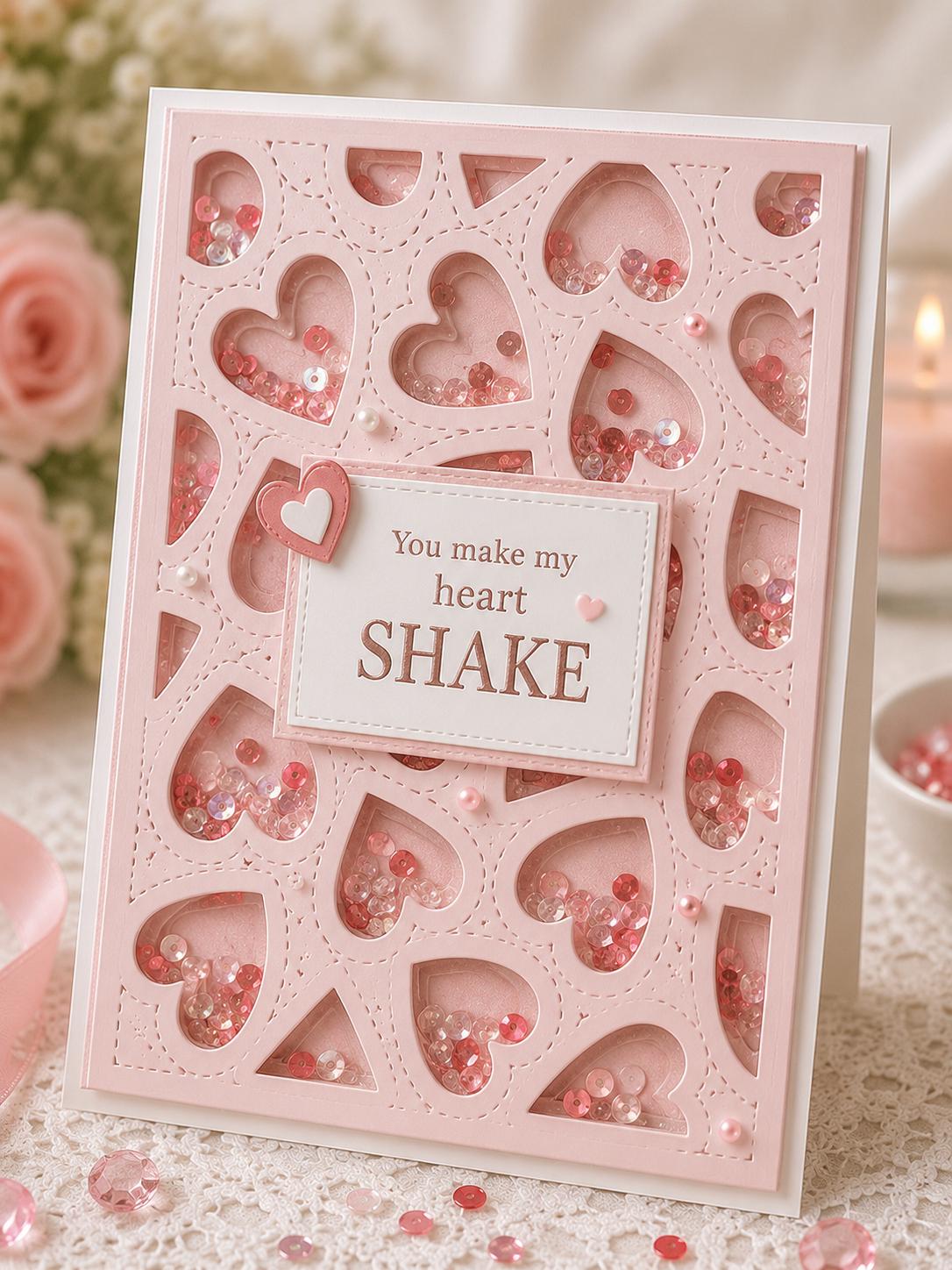 Layered Hearts Die Cut Set, Metal Embossing Template (3 Sheets)