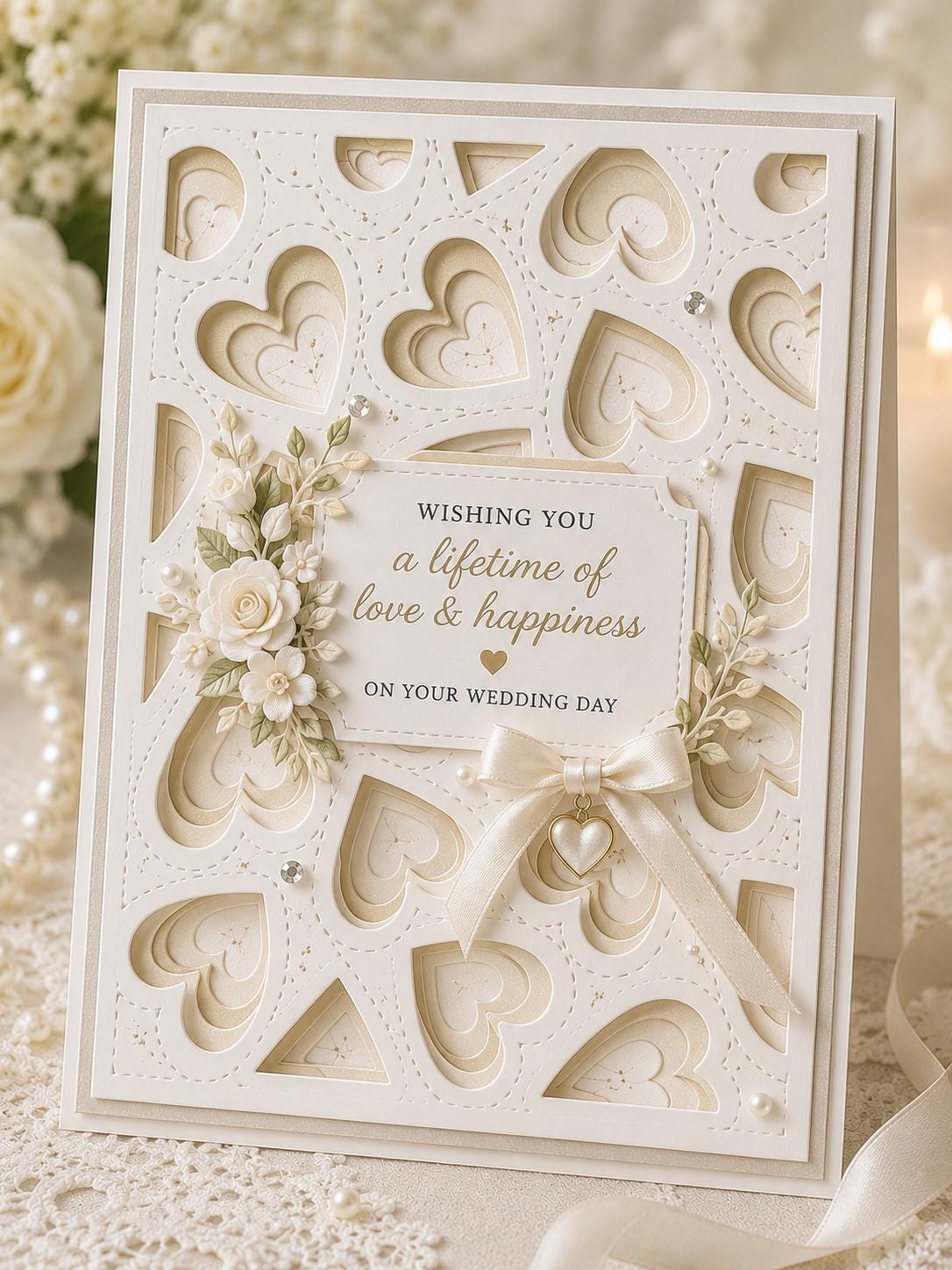 Layered Hearts Die Cut Set, Metal Embossing Template (3 Sheets)