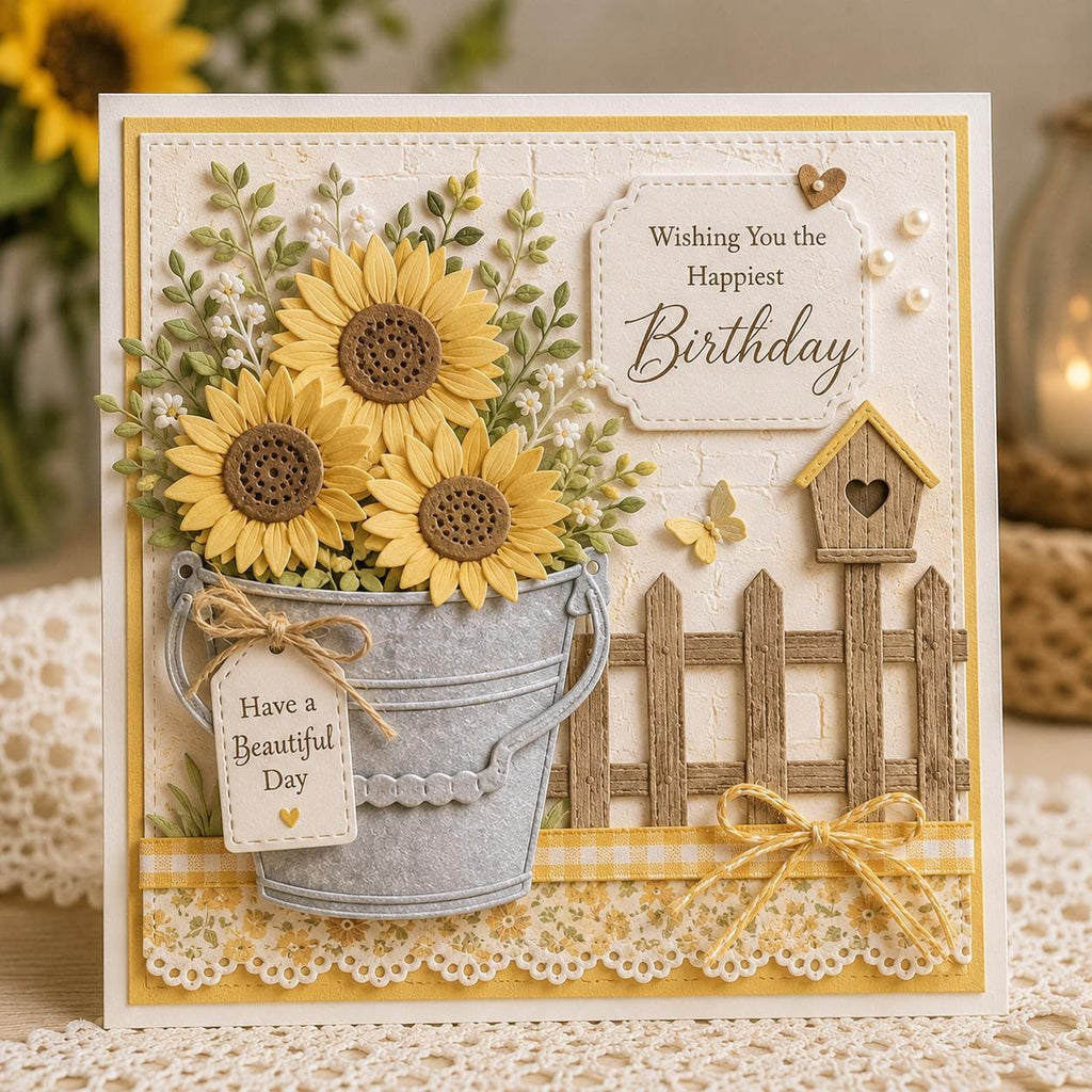 Bucket Metal Die Cut, DIY Scrapbooking Card Making
