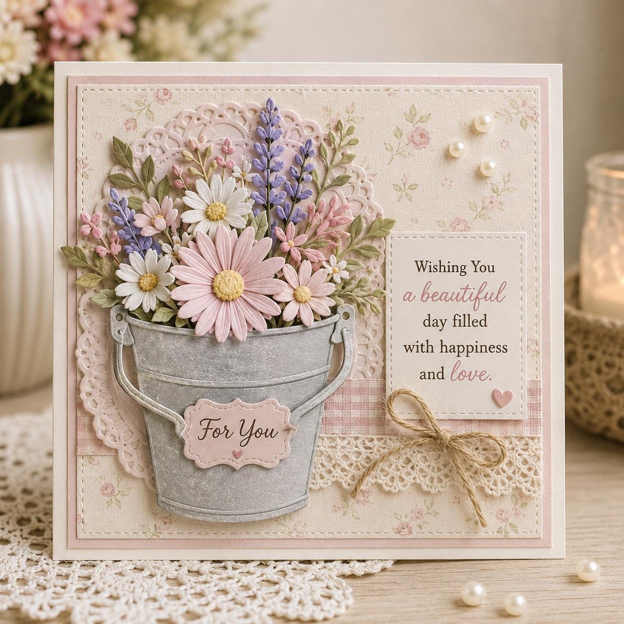 Bucket Metal Die Cut, DIY Scrapbooking Card Making