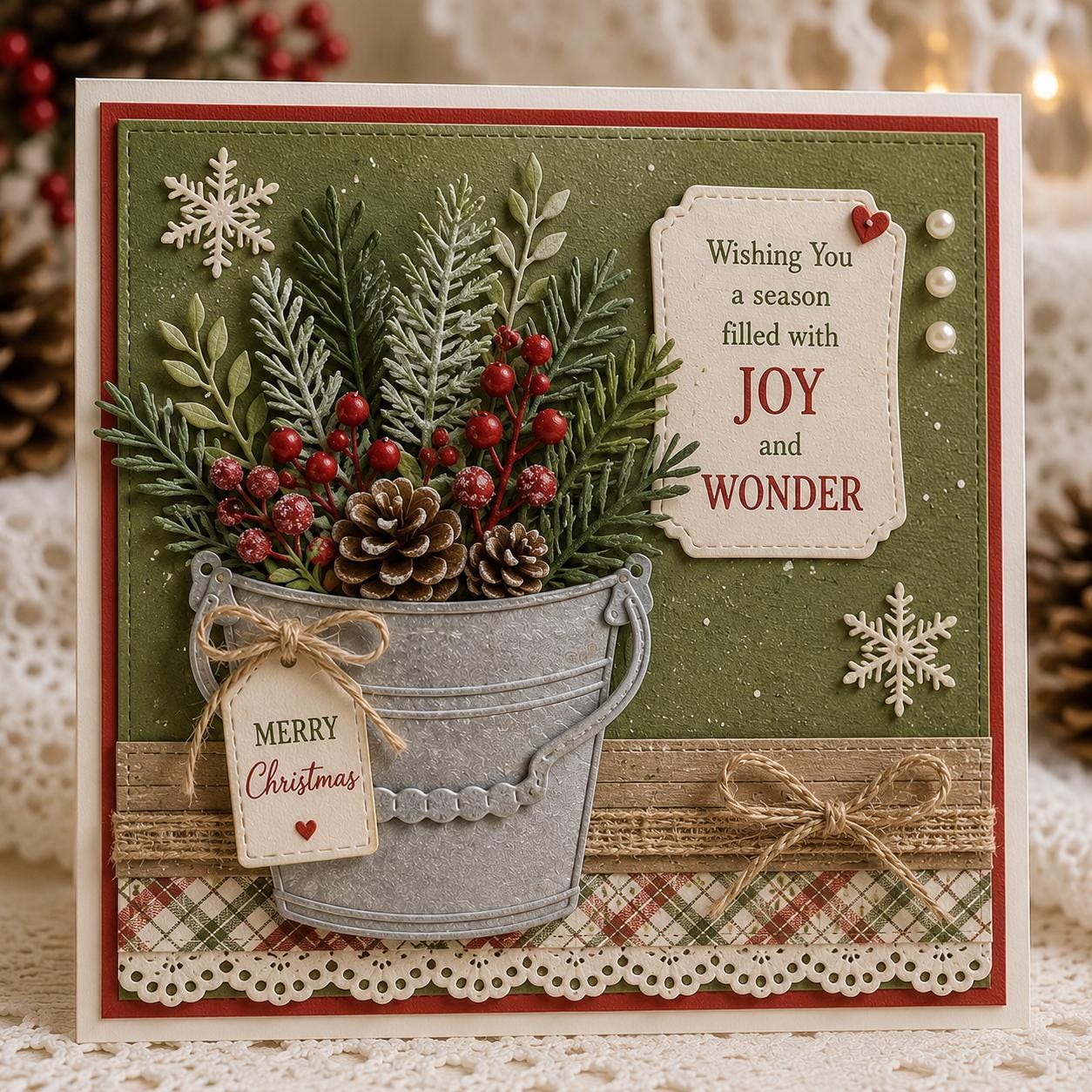 Bucket Metal Die Cut, DIY Scrapbooking Card Making
