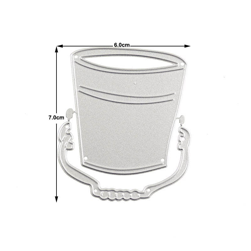 Bucket Metal Die Cut, DIY Scrapbooking Card Making