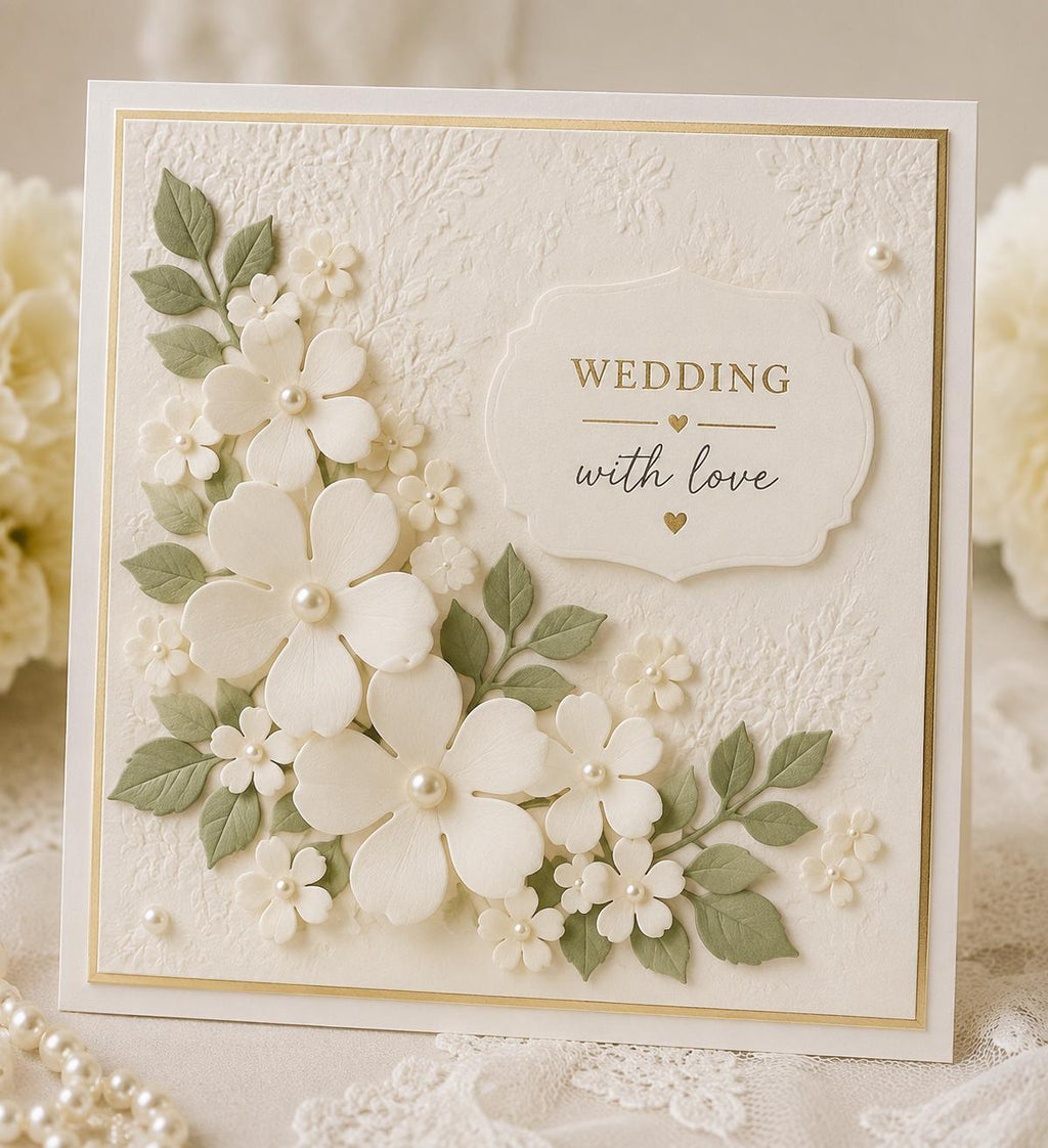 Flower & Leaf Metal Die Cut, Scrapbooking Stencil