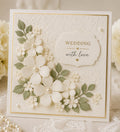 Flower & Leaf Metal Die Cut, Scrapbooking Stencil