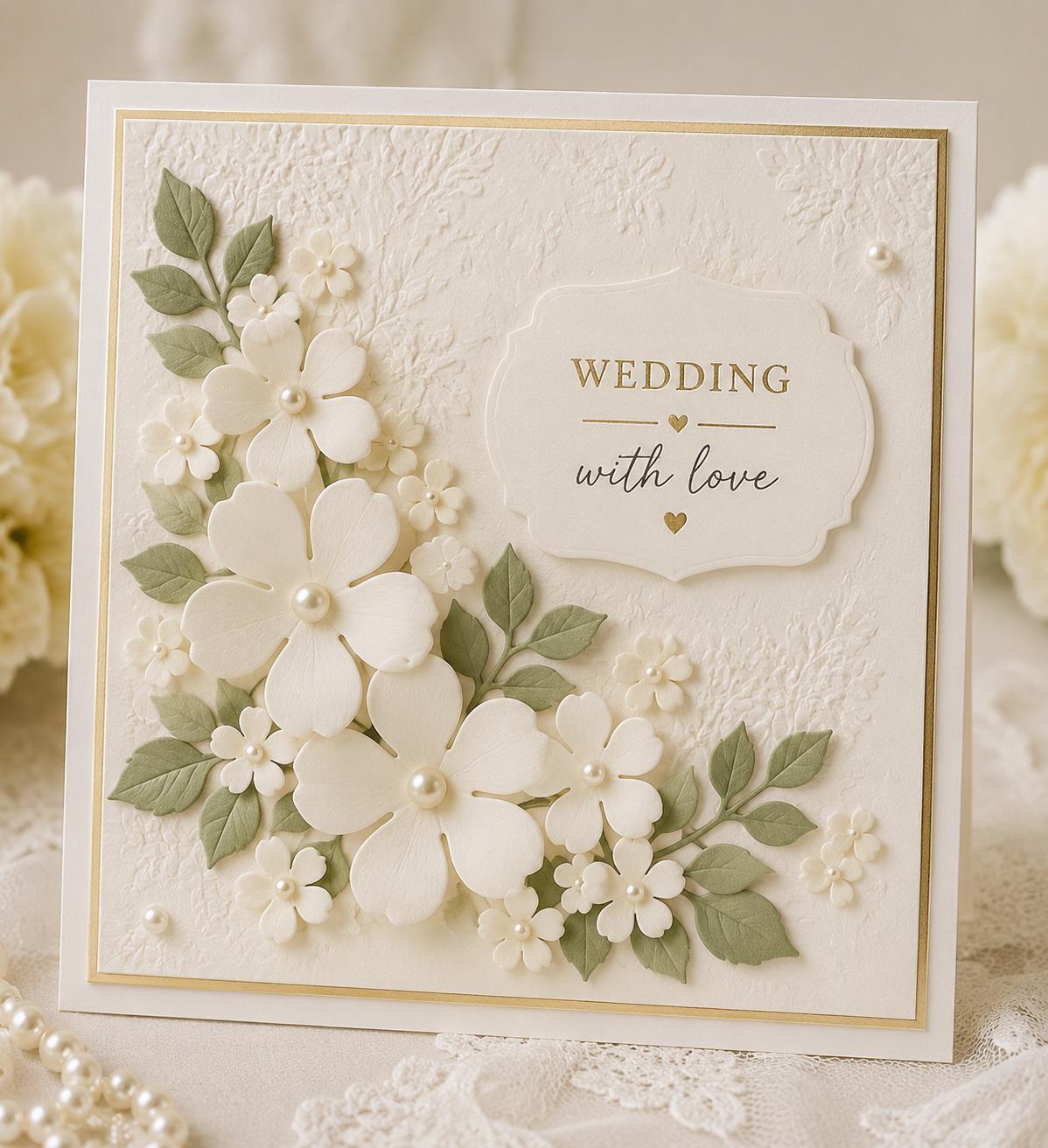 Flower & Leaf Metal Die Cut, Scrapbooking Stencil