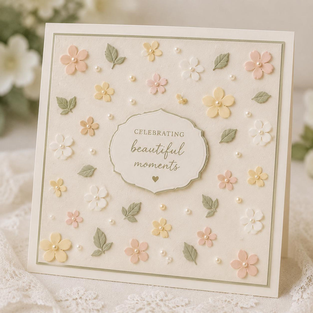 Flower & Leaf Metal Die Cut, Scrapbooking Stencil
