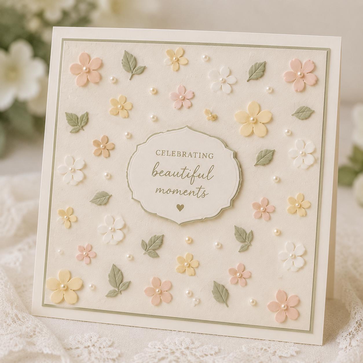 Flower & Leaf Metal Die Cut, Scrapbooking Stencil