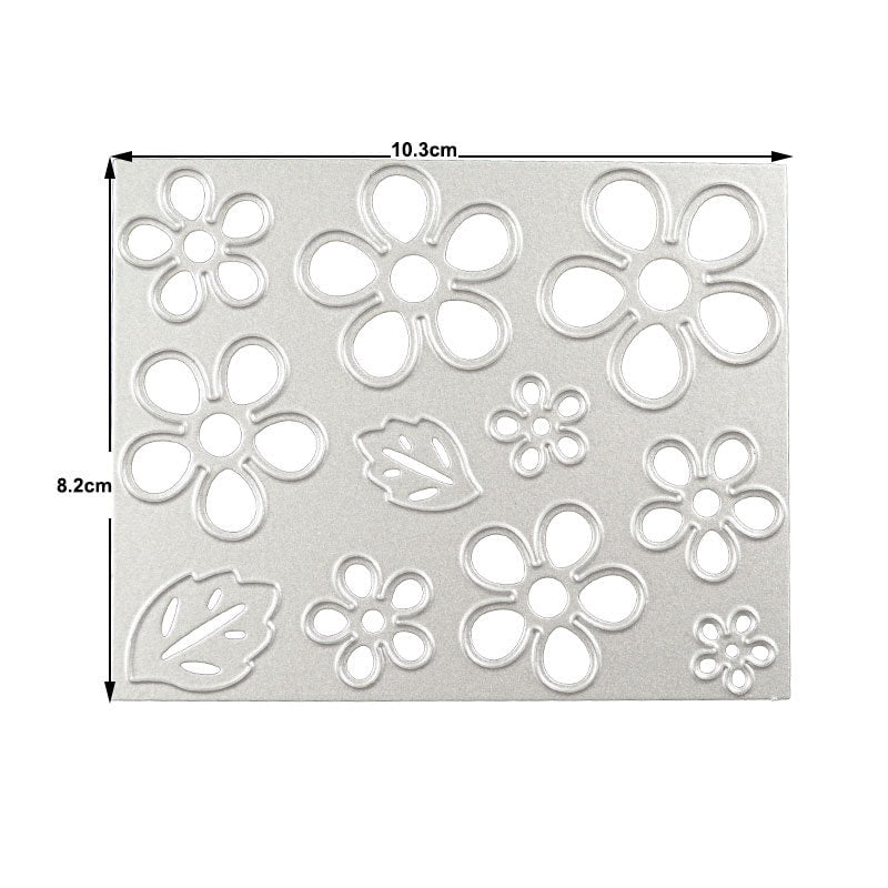Flower & Leaf Metal Die Cut, Scrapbooking Stencil