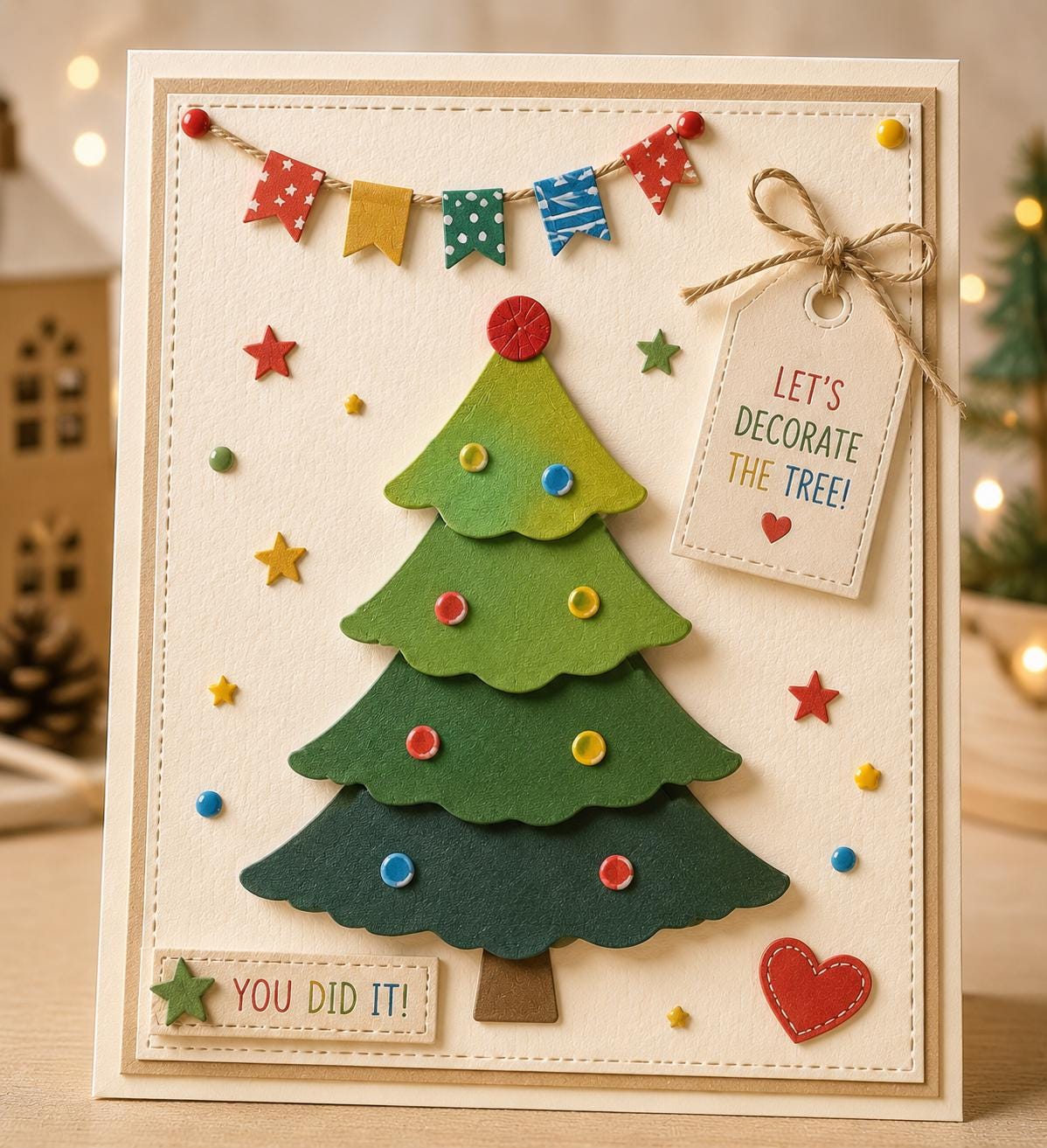Christmas Tree Metal Cutting Die, Holiday Stencil for Scrapbook Cards