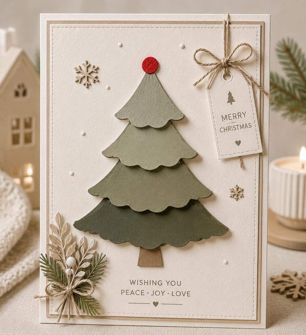 Christmas Tree Metal Cutting Die, Holiday Stencil for Scrapbook Cards