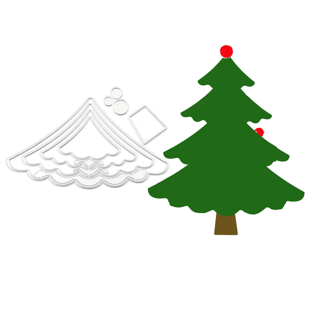Christmas Tree Metal Cutting Die, Holiday Stencil for Scrapbook Cards