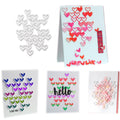 Heart Bundle Metal Cutting Die, Background Stencil for Cards