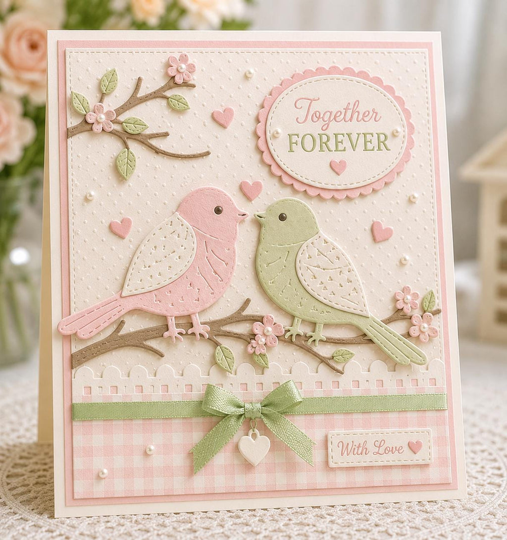 4 Birds Metal Die Cut, DIY Scrapbooking Stencil