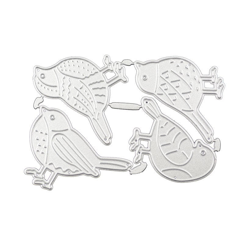 4 Birds Metal Die Cut, DIY Scrapbooking Stencil