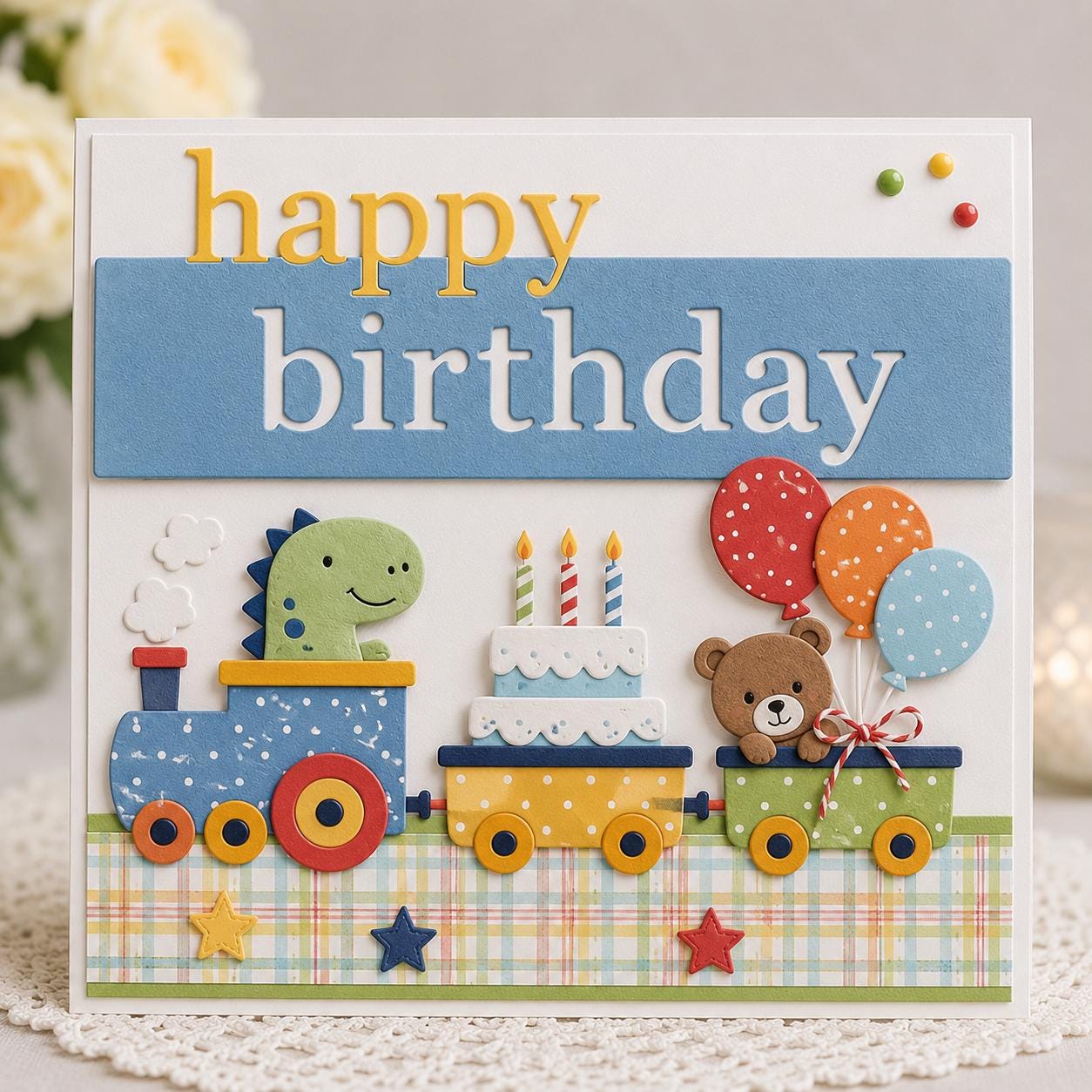 Happy Birthday Border Metal Cutting Die for Cards