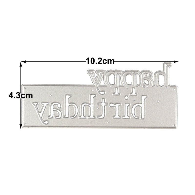 Happy Birthday Border Metal Cutting Die for Cards