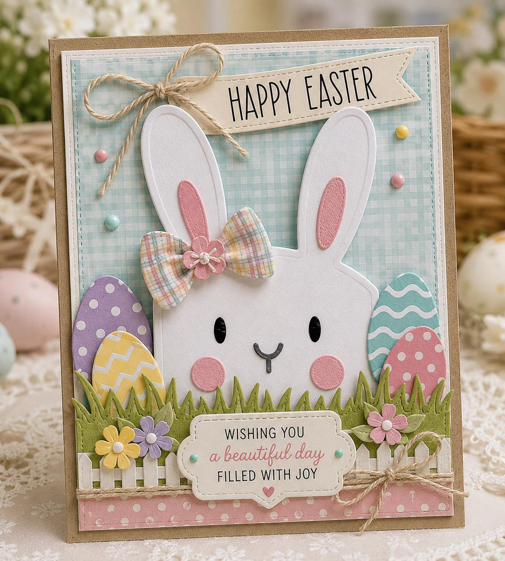 Bunny Head Topper Metal Cutting Die for Easter Crafts