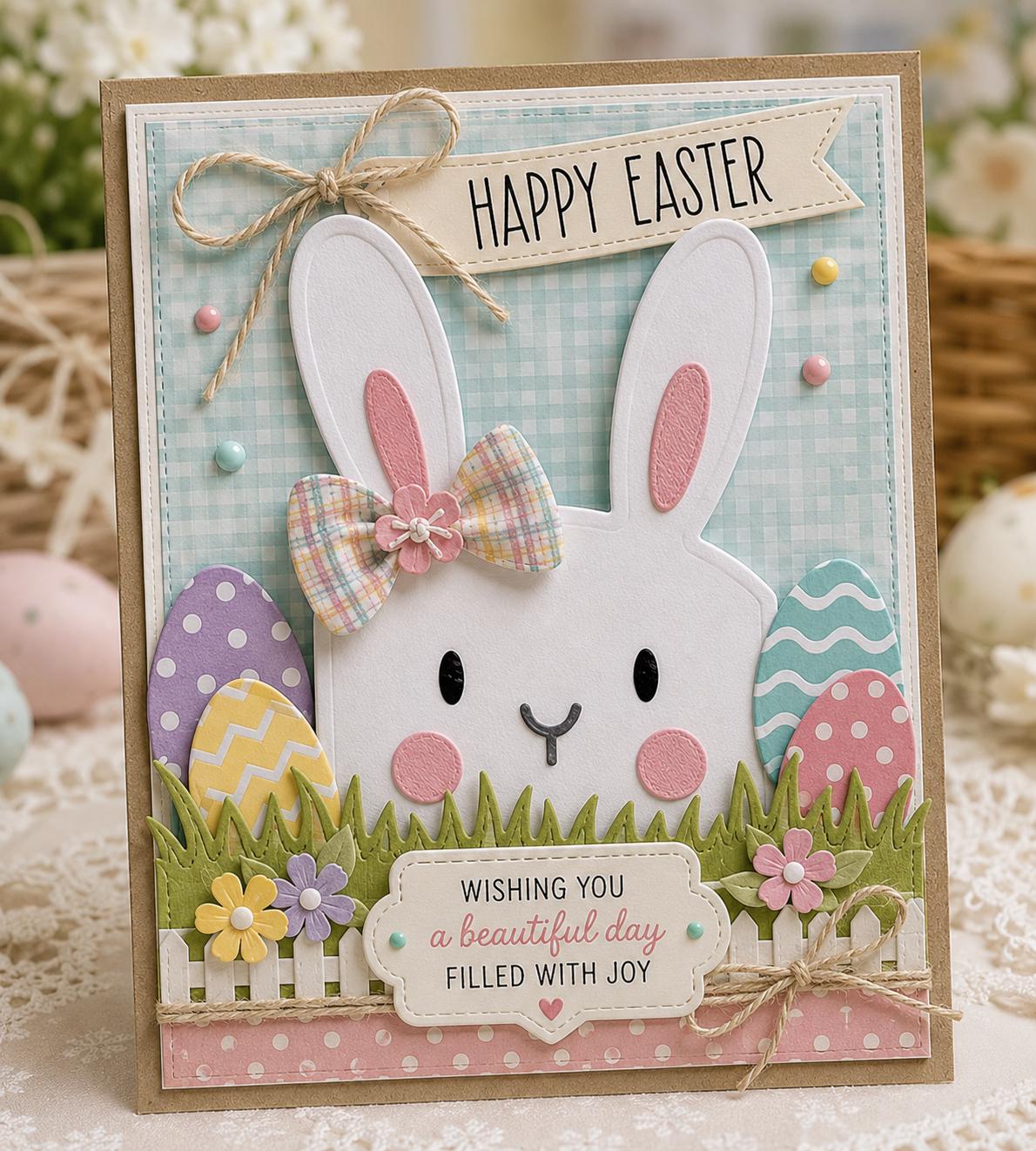 Bunny Head Topper Metal Cutting Die for Easter Crafts