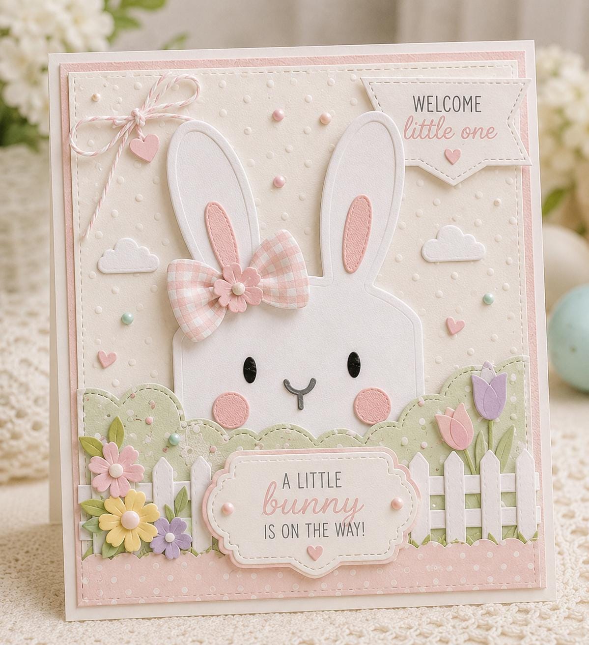Bunny Head Topper Metal Cutting Die for Easter Crafts