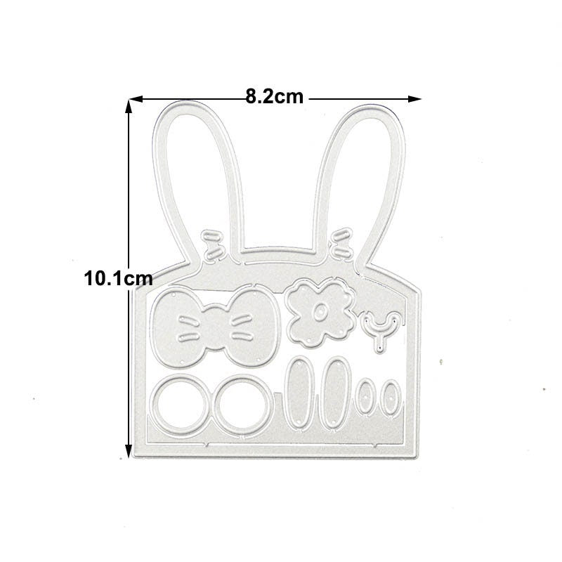 Bunny Head Topper Metal Cutting Die for Easter Crafts