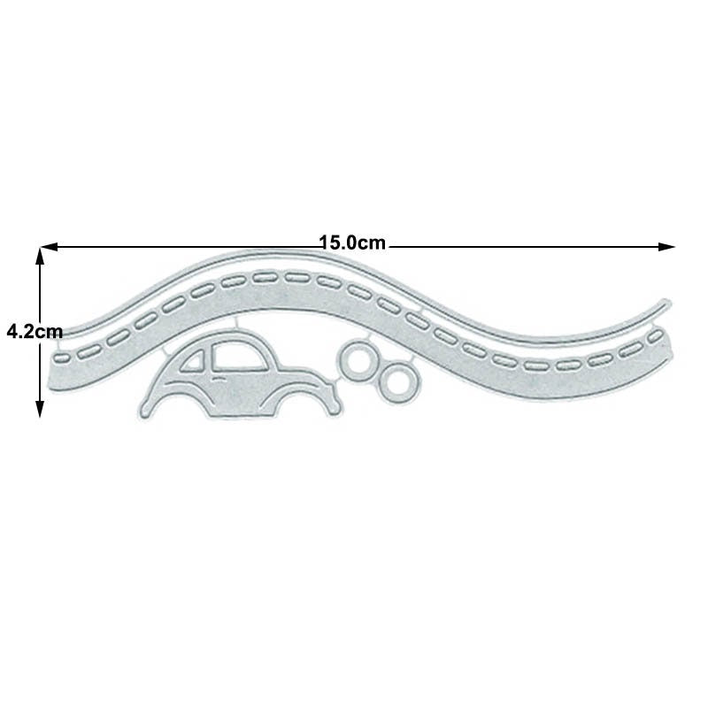 Car and Road Metal Cutting Die, Vehicle Stencil for Cards
