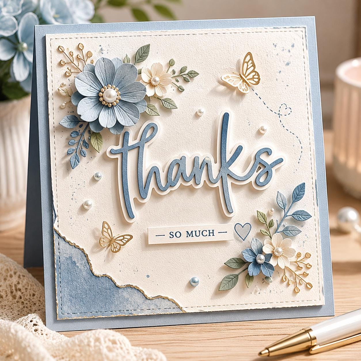 Thanks Shadow Metal Die Cut, DIY Card Making