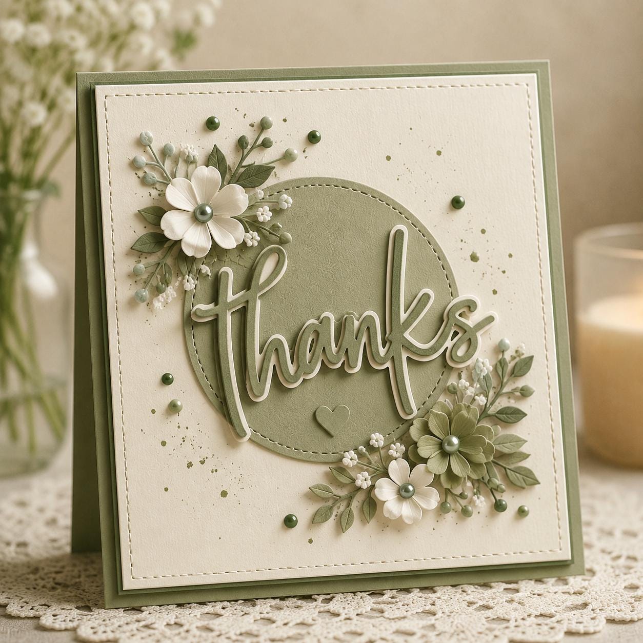 Thanks Shadow Metal Die Cut, DIY Card Making