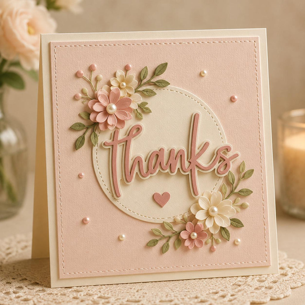 Thanks Shadow Metal Die Cut, DIY Card Making