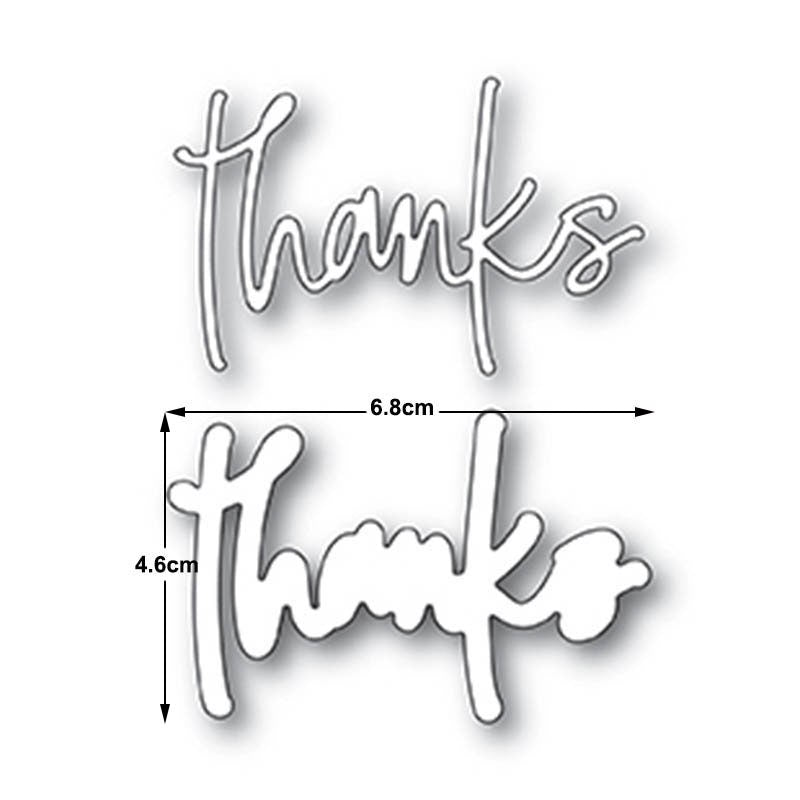 Thanks Shadow Metal Die Cut, DIY Card Making