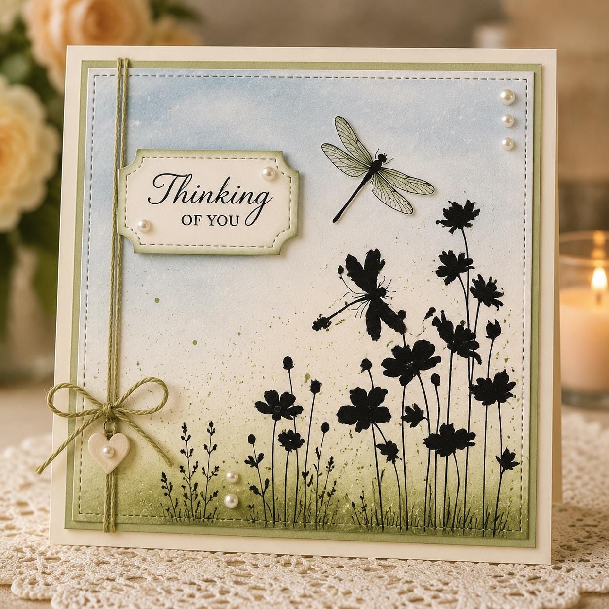 Grass and Plants Clear Stamp Set, Botanical Background for Cards