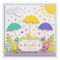 Umbrella Metal Cutting Die, Rainy Day Stencil for Cards