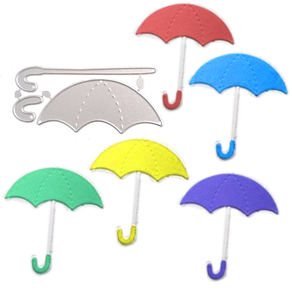 Umbrella Metal Cutting Die, Rainy Day Stencil for Cards