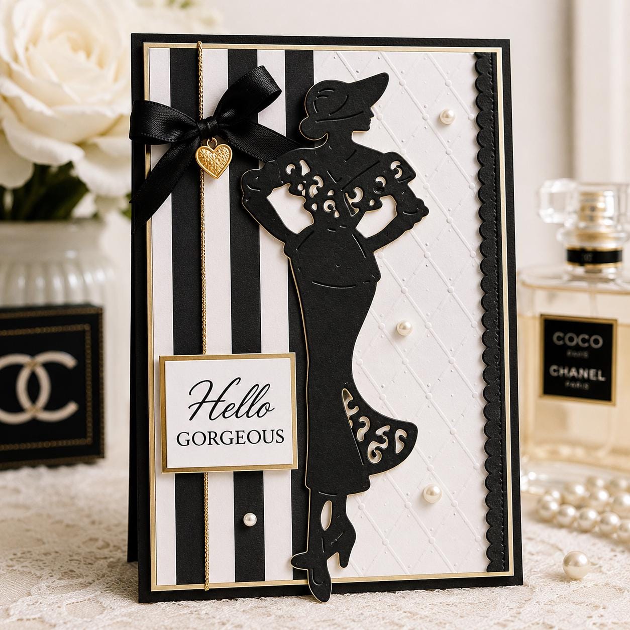 Woman Silhouette Metal Cutting Die for Cards and Crafts