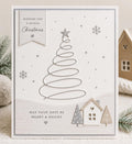 Christmas Tree Metal Cutting Die, Line Art Stencil for Cards