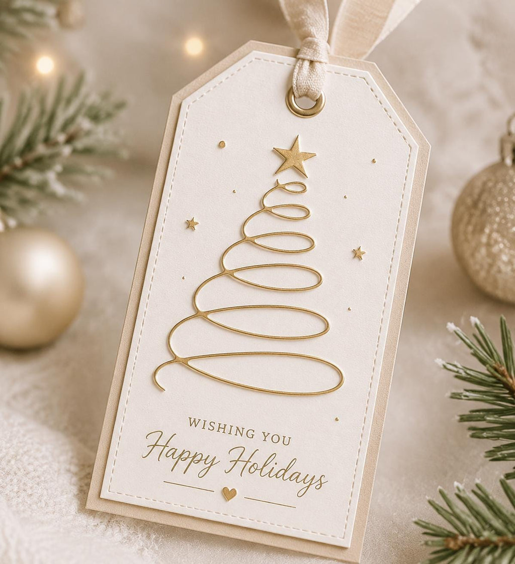 Christmas Tree Metal Cutting Die, Line Art Stencil for Cards