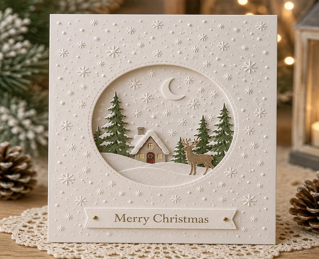 All-over Star Scatter Embossing Folder, Card Making Paper Crafts (15x15cm)