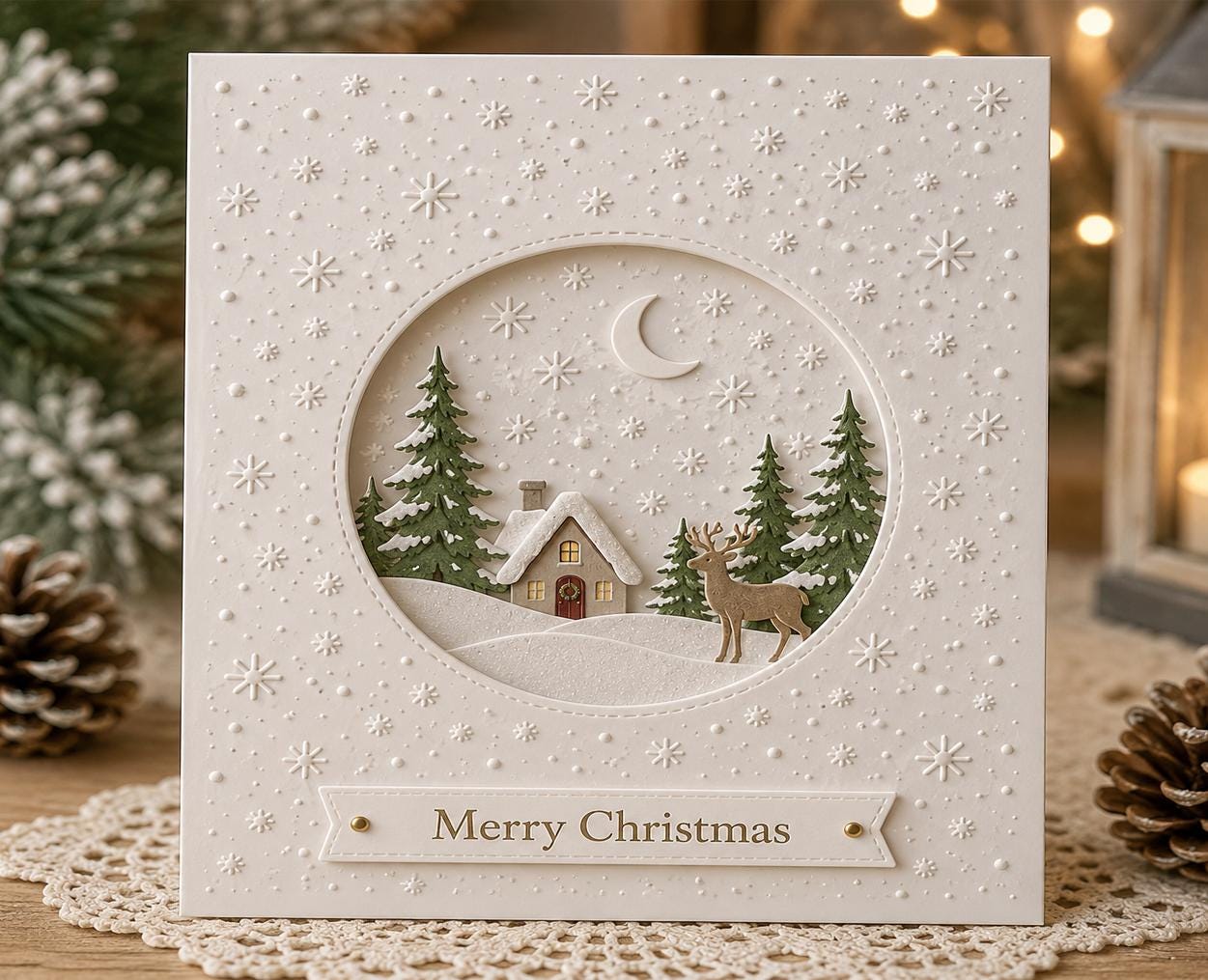 All-over Star Scatter Embossing Folder, Card Making Paper Crafts (15x15cm)