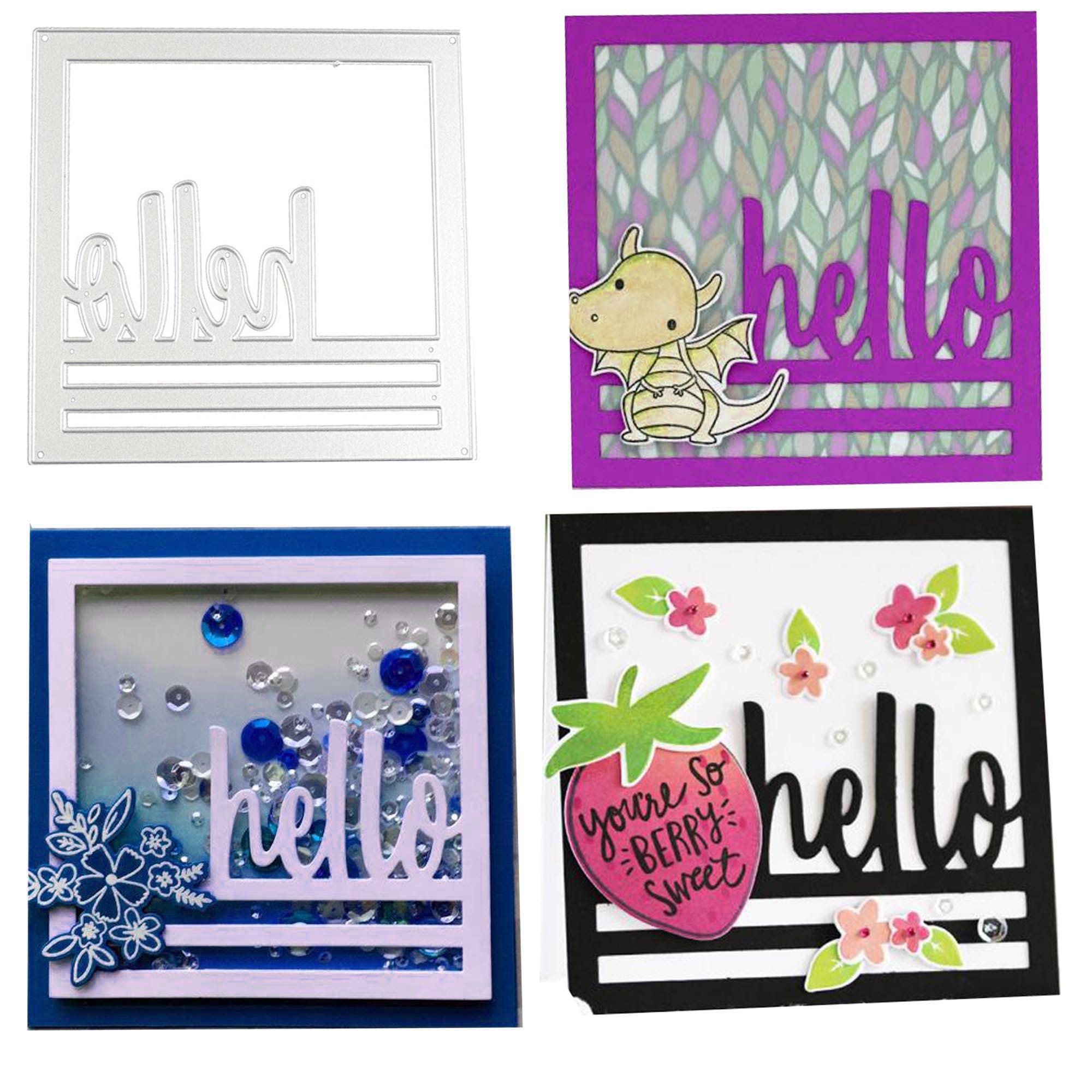 Hello Frame Metal Cutting Die for DIY Scrapbooking