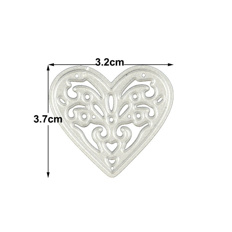 Heart and Corner Metal Cutting Die Set for Cards